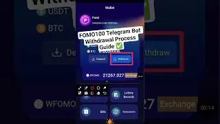 FOMO100 Telegram Bot Withdrawal Process Guide ✅ || FOMO100 Telegram Withdrawal Kaise Kare #fomo100