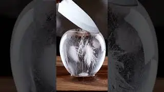 8K ICE APPLE & KIWI CUTTING ASMR 🍎🥝 | Frozen Crystal Fruit Slicing with satisfying #asmr #jellyasmr
