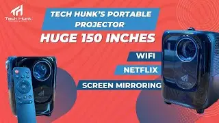 Tech Hunk&rsquo;s Portable Projector | Huge 150 Inches Projection | Wifi | Netflix | Screen Mirroring