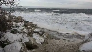Winterlich-st&uuml;rmisch durch Sturmtief ELLI auf Fehmarn