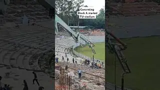 Finaly concreting work started BlockA TU Cricket International Stadium Latest Update weather perfect