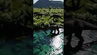 A Beautiful Land of Dinosaurs #ai #aiart #dinosaurs #jurassic #fantasy #dinosaur #naturelovers