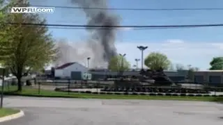 VIDEO NOW: Fire near Wampanoag Trail in East Providence