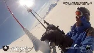 Snowkite glide Alaska 15 Knots Kiteboarding