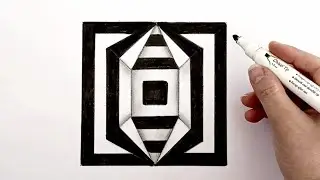 Anamorphic Illusion ,OP Art Ideas,Optical Illusion Tutorial Step by Step ,3D Art ,obstacle drawing