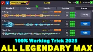 8 ball pool Upgrade 20 Legendary Cue To Level Max 😱 8 Ball Pool New Update || - ANKIT XD