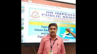 IN HOUSE TRAINING VALUES EDUCATION AND ITS  SIGNIFICANCE BY NISHIKANT PANDEY