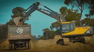 Hyundai Exavator Pocklain Machine Road Cutting || #exavator #construction#excavator