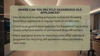 Where Can You Recycle Hazardous Old Appliances? - Home Appliance Report