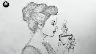 Beautiful girl pencil drawing tutorial | pencil drawing face girl realistic | Adnan Drawing academy