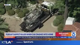 Suspect driver killed after crashing into South Pasadena home