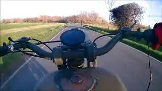 Test riding my 1940 Ariel W/NG with a new girder fork spring