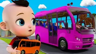 Wheels On The Bus &ndash; Pink Bus Edition + More Nursery Rhymes & Kids Songs | BabaSharo TV