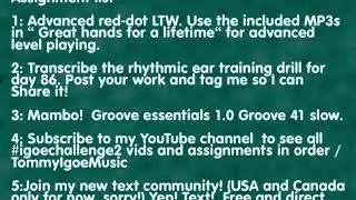 Day 86/14 assignment list and rhythmic ear training