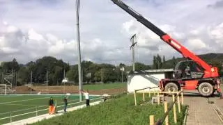 Aufbau der Lichtmasten