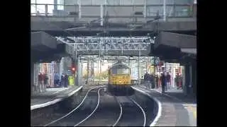 86610/607 Double head through Stafford on 4M54 Tilbury - Crewe Freightliner with two tone