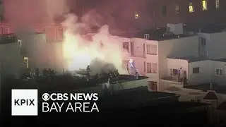 Fire burns apartment building in San Francisco's Telegraph Hill neighborhood
