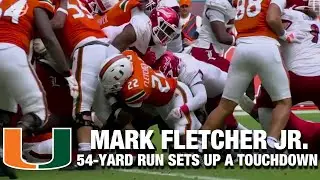 Miami's Mark Fletcher Jr. 54-Yard Run Sets Up A Touchdown