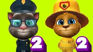 Police Vs Fireman Uniform | My Talking Baby Tom 2 Vs My Talking Tom 2 #mytalkingtom2 #funnygameplay