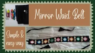 How to make Mirror-Kaudi waist Belt l Navratri Special jewellery l Kamarbandh l Jewellery idea