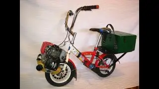 Riding on a pocket bike Honda GX31