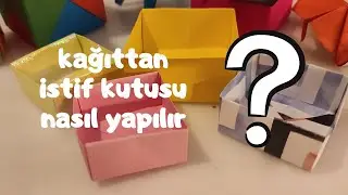 origami kağıttan basit istif kutusu yapımı. Simple stacking box made from origami paper. #origami