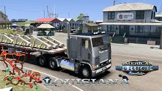 American Truck Simulator Louisiana DLC Gameplay City Baton Rouge For Port Fourchon