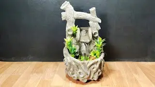 Fantastic table top garden waterfall fountain water fountain making at home