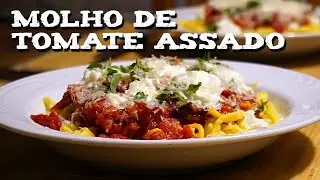 Massa fresca com molho de tomate assado e mozzarela de b&uacute;fala