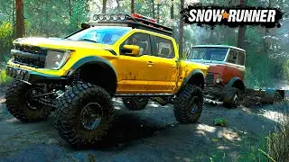 Fui de F250 RAPTOR resgatar um CAMINHÃO ABANDONADO - SnowRunner #8
