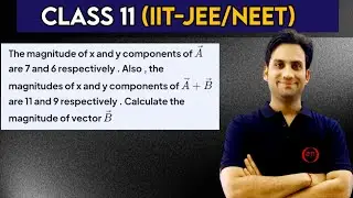 The magnitude of X and Y components of vector A are 7 and 6 respectively. Also, the magnitudes of