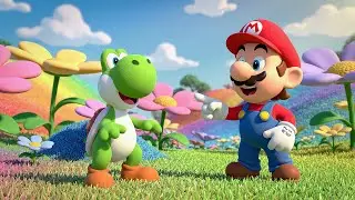 Mario Baby Yoshi Rolled Off the Rainbow Bridge | Kids Rhymes & Songs