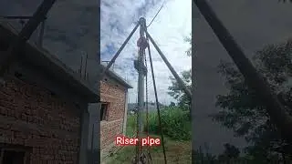 Installation of riser pipe in borewell