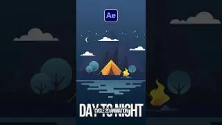 Создание анимации смены дня и ночи в After Effects #tutorial