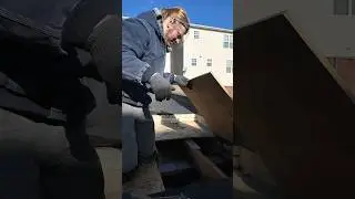 Fixing structural damage on a flat roof