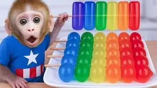 Der Affe BON BO entdeckt eine geheimnisvolle bunte Geleemaschine! 😱🍡 | BON BO MOKEY