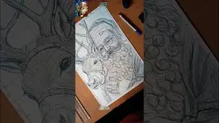 Santa Claus Drawing with Reindeer🦌🧑&zwj;🎄Merry Christmas🎄#shorts #santaclaus  #drawing #christmas