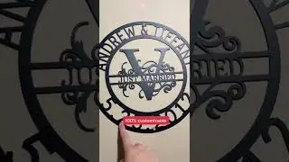 Custom Name Metal Monogram Signs cut