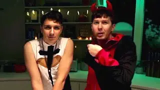 Phil Lester being 'horny on game' for Sister Daniel during Dan and Phil Halloween baking