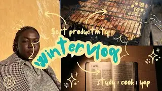 Soft Productivity Winter Vlog | Studying, Cooking & Yap Sessions ✨