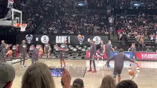 6/5/2021- Nets warmups 2nd Half // Nets v Bucks Game 1