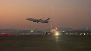 British Airways nose with the bright taxi lights | MUMBAIAIRPORT TRAFFIC IS CRAZY! ✈️ #binayonfinal 