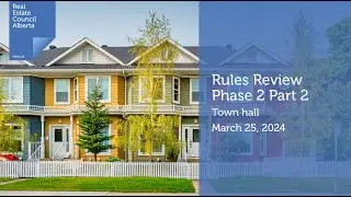 RECA - March 25 Rules Review Town Hall