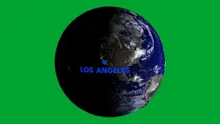 FREE Green Screen Video - Rotation of the Earth from Los Angeles to Munich