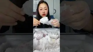 HARD CRUNCHY FREEZER FROST🧊 #iceasmr #hardice #freezerfrosteating #crushedice #thinice #frostyice