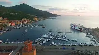 Rio Marina, Elba Island, North Italy 2017.07 aerial video