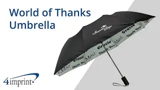 Printed World of Thanks Umbrella - Promotional Umbrellas at 4imprint
