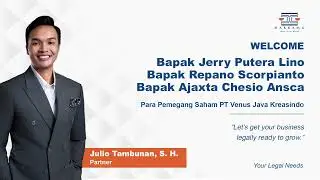 Welcome Sign PT Venus Java Kreasindo - Hakkamu Law Firm