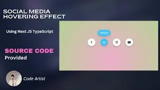 Social Media Buttons With Tooltip In Next JS TypeScript || Tooltip Animation In Next JS | T2