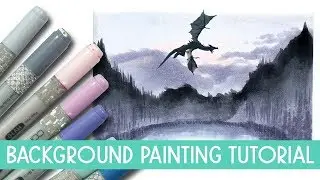 EASY Background Tutorial with COPIC | SKYRIM inspired | Lazy Background Series